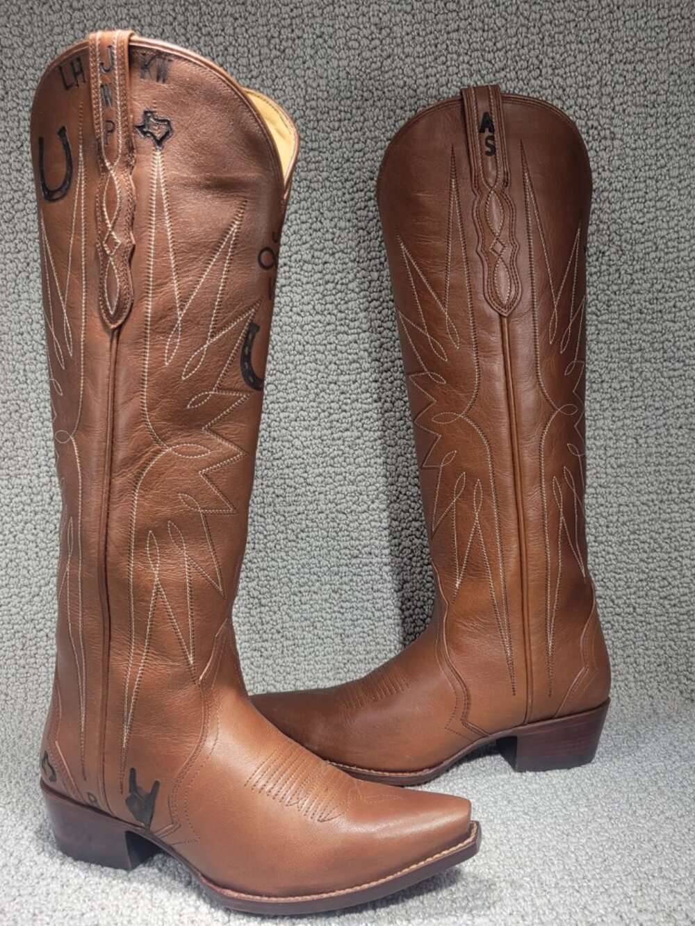 Tecovas The Loretta Women's US Size 8B Saddle Cowhide Leather Cowgirl Boots - Picture 8 of 11